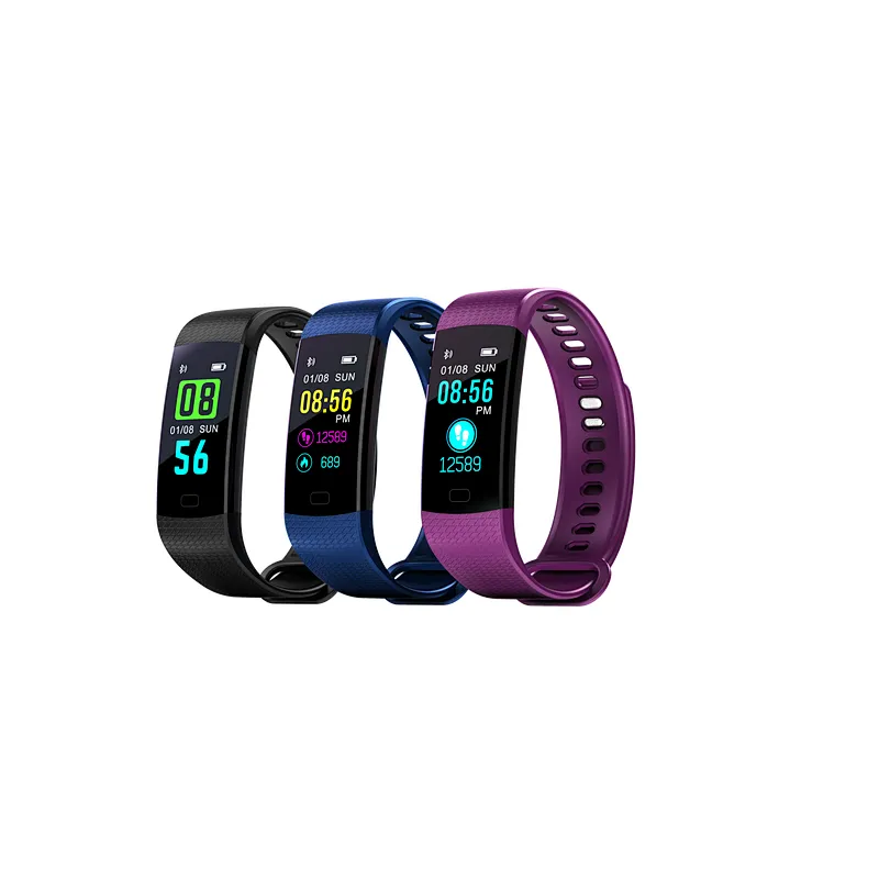 New Design Smart Bracelet Y5C Wristband Color Screen Smart Band Blood Pressure Heart Rate Monitor  Fitness Tracker Activity