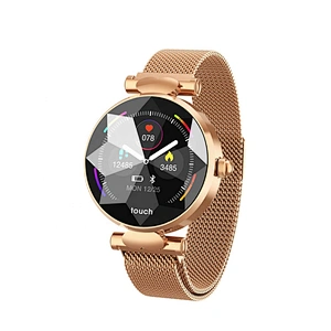 2020 New Design B80 Fashion Female Physiological Cycle Monitoring Steel Smart Watch with IP67 Waterproof