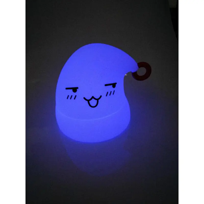Silicone Christmas hat Touch Sensor Tap Control LED Night Light For Christmas gift  Bedside Lamp