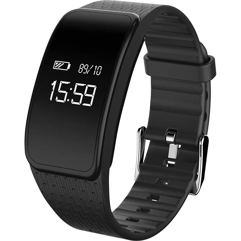 0.66 inch OLED A59 smart watch blood pressure fatigue detection pedometer fitness bracelet with remote camera