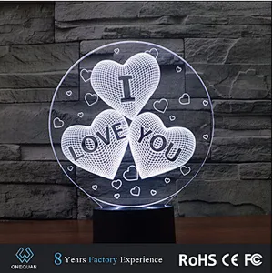 Hot selling Hot selling 2019 amazon Illusion acrylic light 3D lamp
