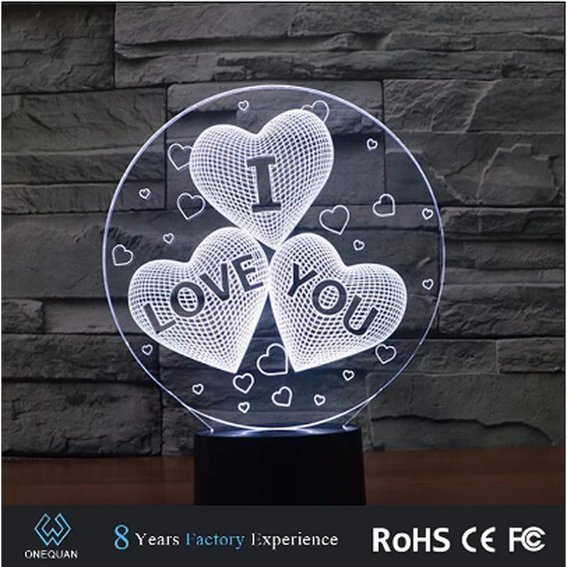 Hot selling Hot selling 2019 amazon Illusion acrylic light 3D lamp