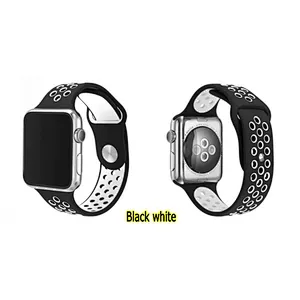 Two-tone Silicone Breathable Replacement Sport Strap For Wristband Bracelet Apple Watch BandsSilicone Strap