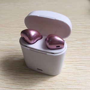 Wholesale wireless headphones rose gold with charge case