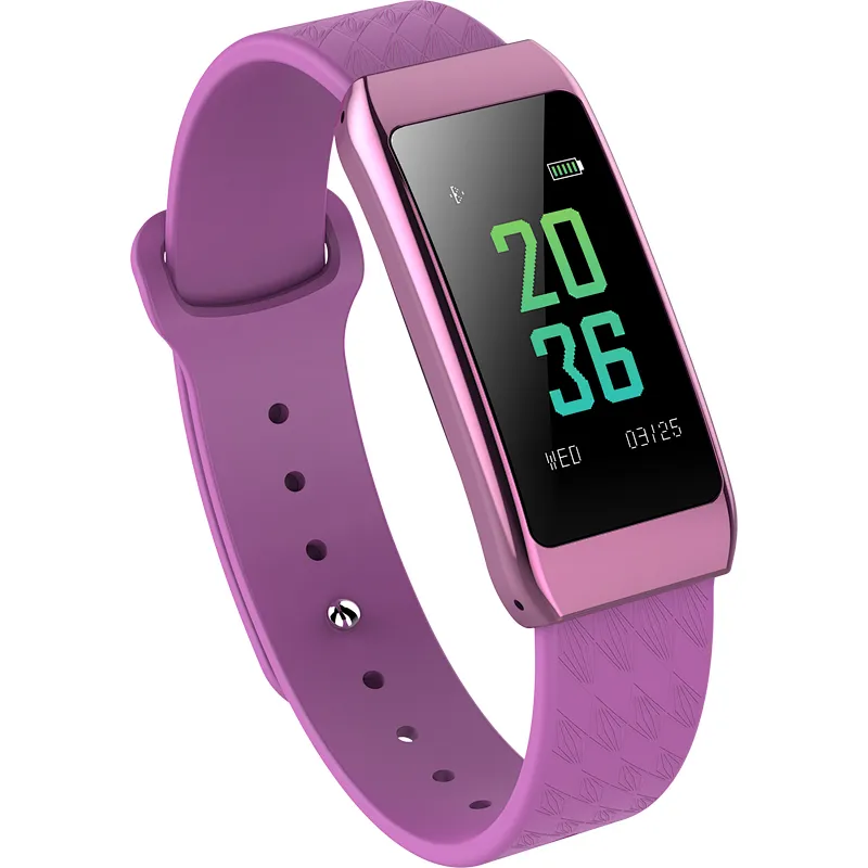 Hot selling 2019 Explosion full-view color screen heart rate blood pressure movement B28 Smart bracelet
