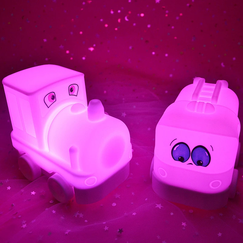 Creative Children Kids Toys Baby Room Night Light Creative Design silicone Night Light Train light for Christmas