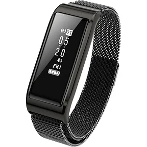 2019 magnetic metal Android B29  smartwatch sports records tracking monitor heart rate blood pressure bracelet
