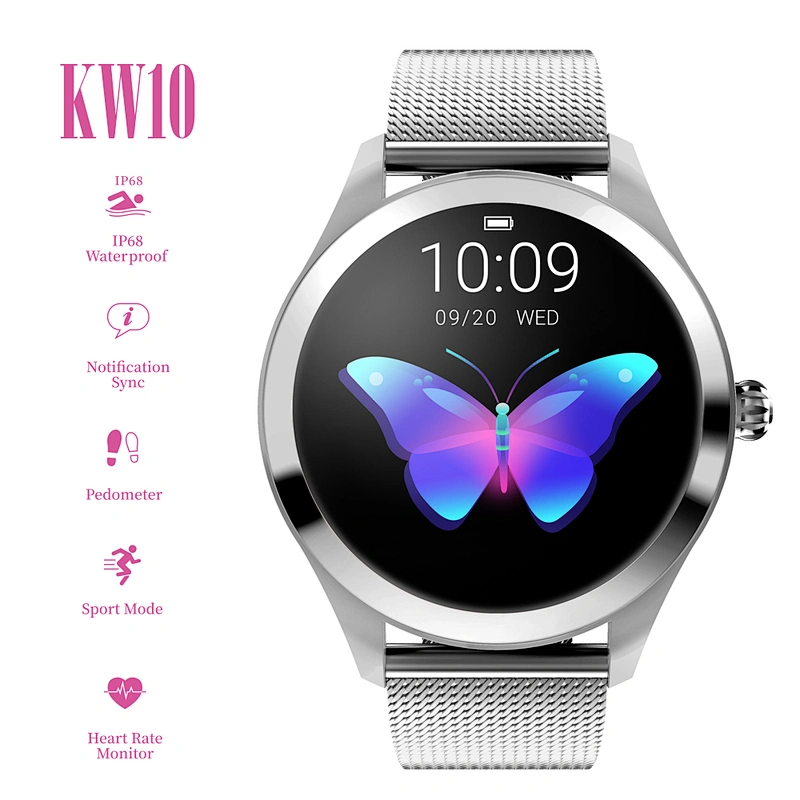Lady's Long time Stand-by 5 Days with heart rate Waterproof step and Bluetooth smartwatch