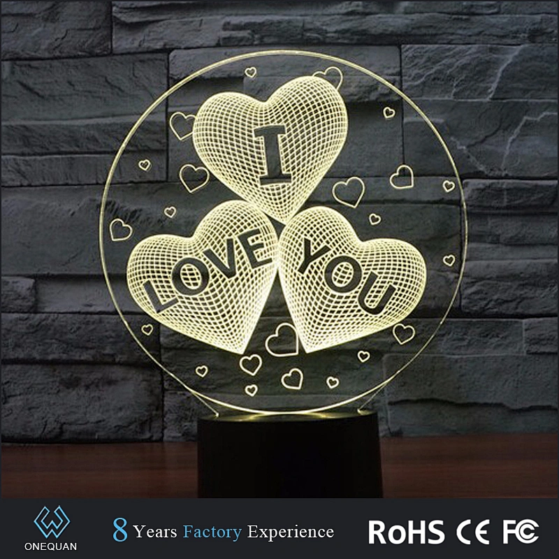 Hot selling Hot selling 2019 latest design wedding 3D led light bases for acrylic