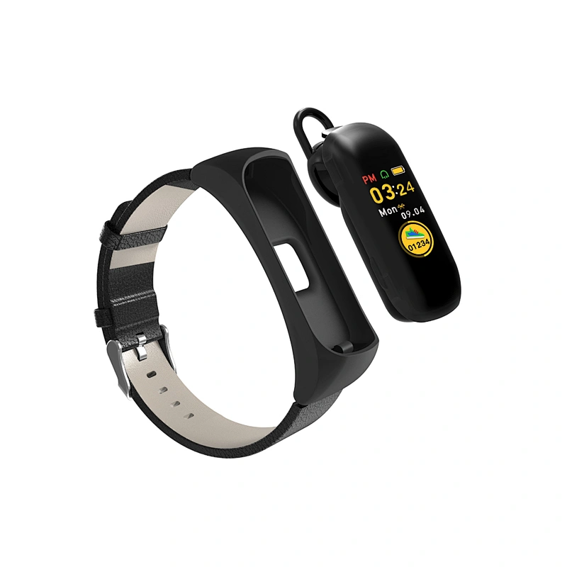 2019 new technology portable color screen smart bracelet with Bluetooth headset blood pressure sleep monitor fitness wristband