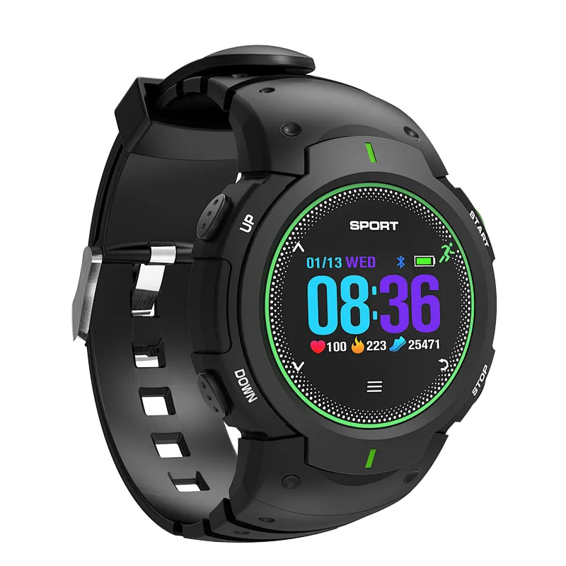 Color Screen Waterproof F13 Smart Watch With CE ROHS Outdoor Sport Swimming Watch