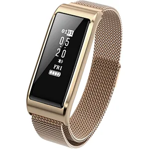 2019 magnetic metal Android B29  smartwatch sports records tracking monitor heart rate blood pressure bracelet