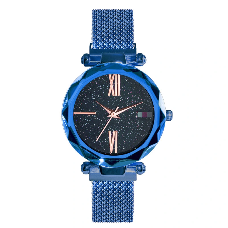 2019 high quality Luxury Women Wrist Watches Rose Gold Ladies Magnetic Star table Diamond Dial Quartz Watch