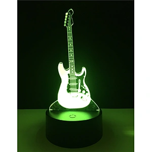 Hot selling 2019 New LED lamps creative 3D guitar shapt USB table acrylic lamp
