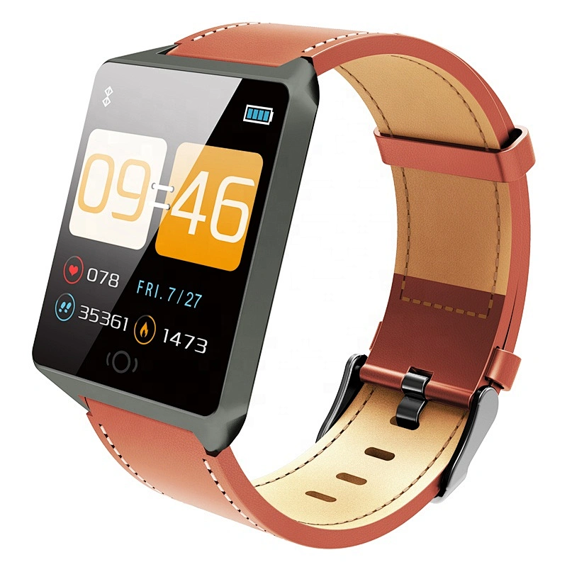 Hot Selling ck19 Relojes Intelligent Bluetooth Smart Sport Watch Leather Strap Magnetic Charging Waterproof Smart Bracelet