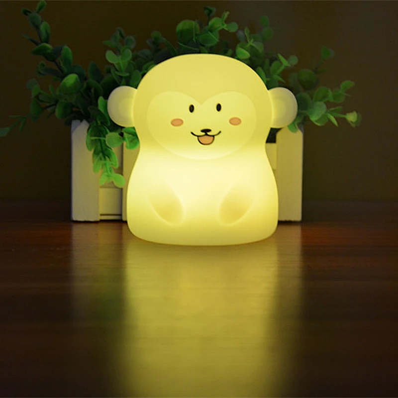 Monkey night light USB Rechargeable Children Gift Baby silicone night light