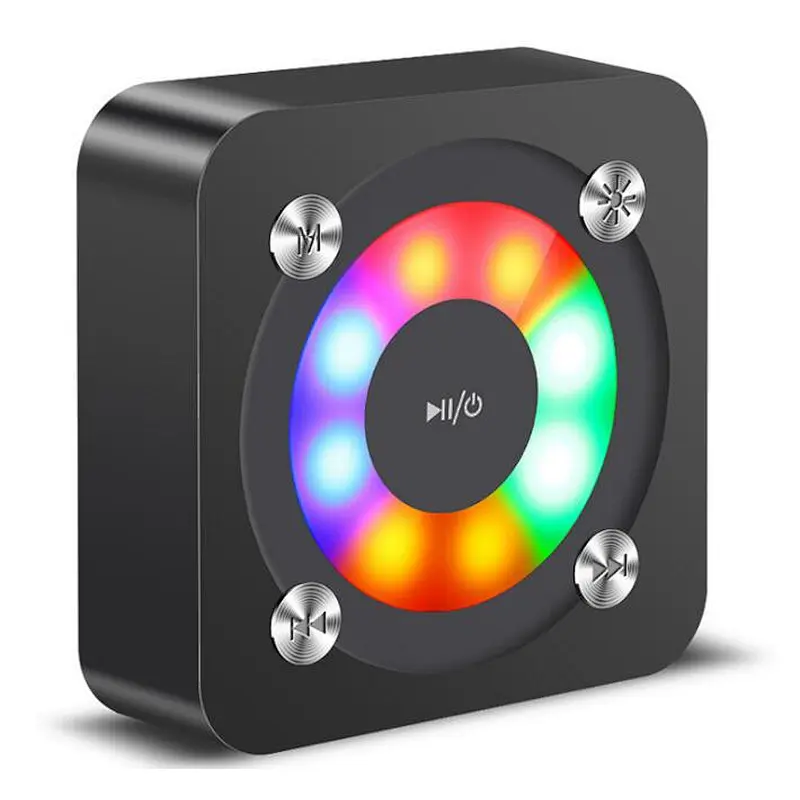 Fashion design A9 LED flashing light Speaker with TF card play  handfree Portable Musical Audio