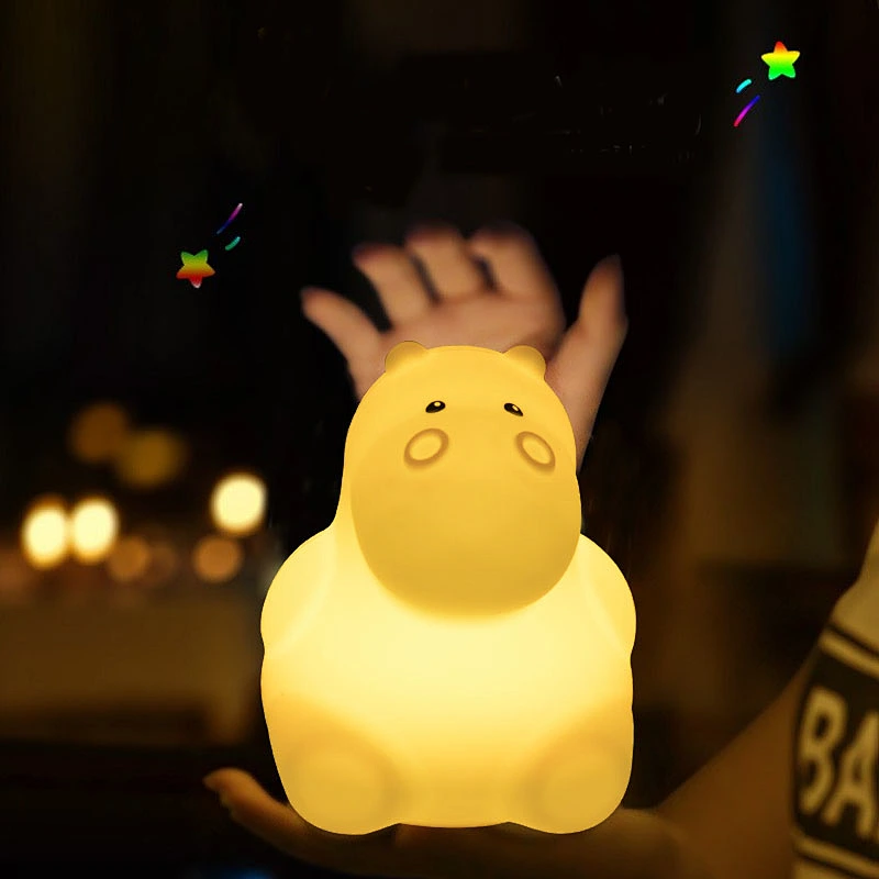Creative led children's room small silicone night light for Christmas Gifts baby Bedroom night lamp