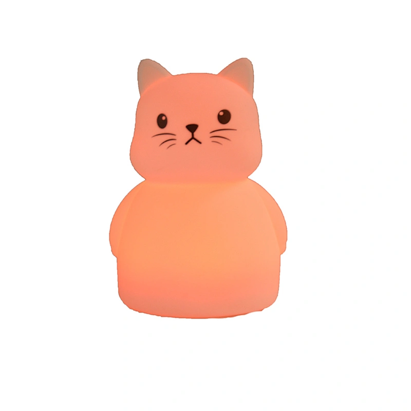New Design Kids Night Light Led Lamp Cute Cat Night Lamp Colorful Rainbow Nite Lite