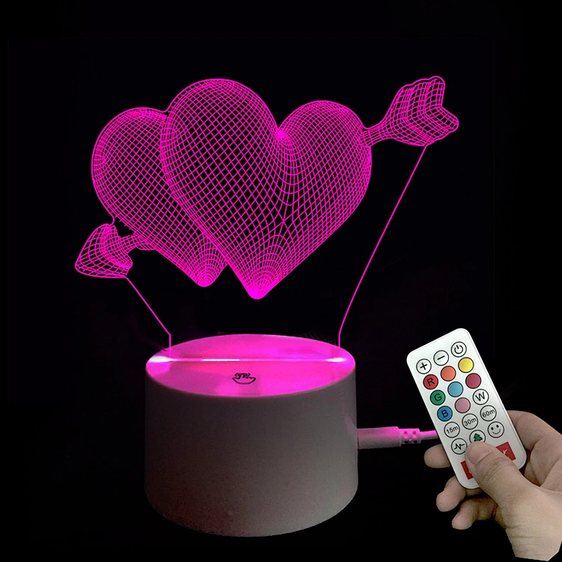 Multi-color 3d illusion led lamp  for Kids Favor Gift Color Change Silicone