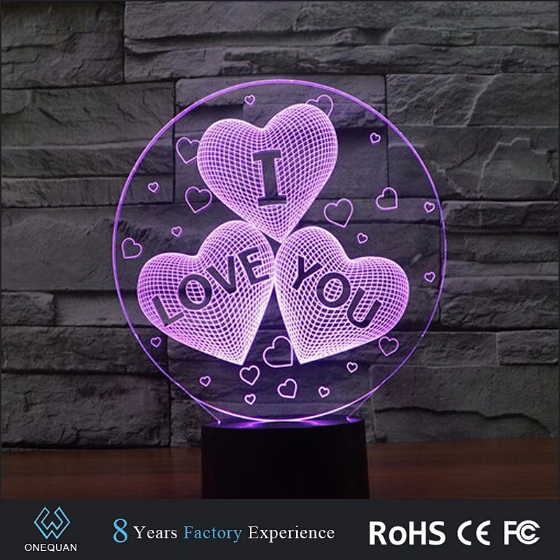 Hot selling Hot selling 2019 latest design wedding 3D led light bases for acrylic