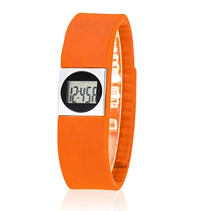 Simple motion intelligent silicone bracelet colorful strap LCD display sport step counting smartband