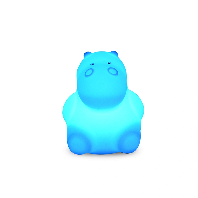 Rechargeable Led Tap Night Light For Kids Baby Nursery Silicone Animal Multicolor Changing Night Light