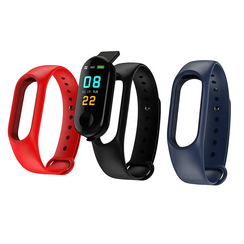 2019 Promotion Price M3 Heart Rate Wristbands Pedometer Step Sleep Monitor Smart Watch for Android & iOS