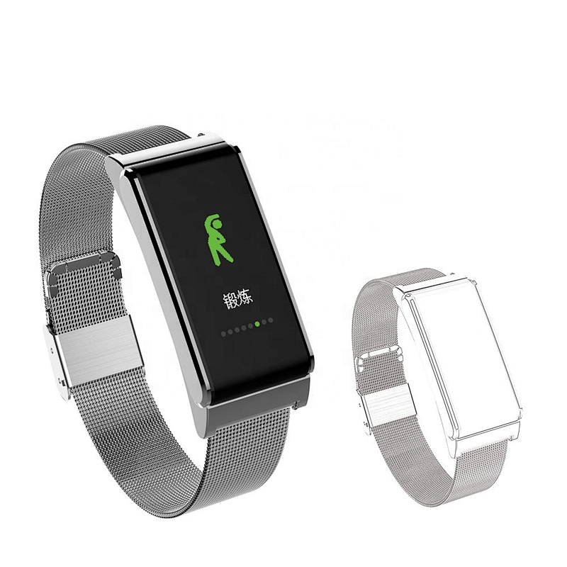 B15 Heart Rate Timing Monitor Fitness Tracker Bluetooth Steel Smart Bracelet Watch