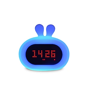Alarm Clock Fm Radio Led Light Sunrise Wake Up Light With 7 Color Led Light