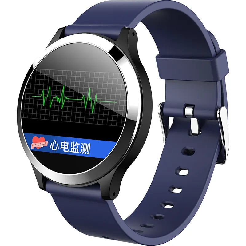 Shenzhen Factory 1.22 Round ECG+PPG monitor B65 Smartwatch multiple dials switch IP67 waterproof lemfo Smart watch for Samsung