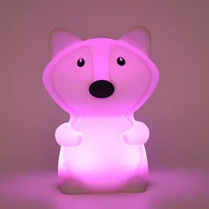 Desk Night Portable 3D LED Glow Atmosphere Animal Silicone Lamp Kids Touch Control Color Changing  Night Light For Bedroom