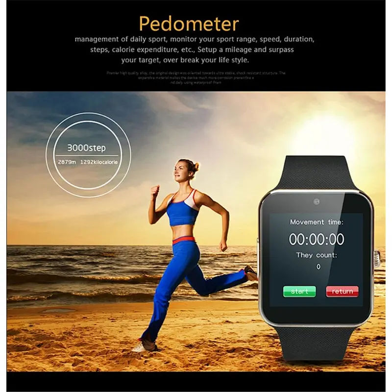 Sim Card Slot Brand New GT08 Smart Watch Clock With Push Message Bluetooth Conne Support Multi languages For IOS Android