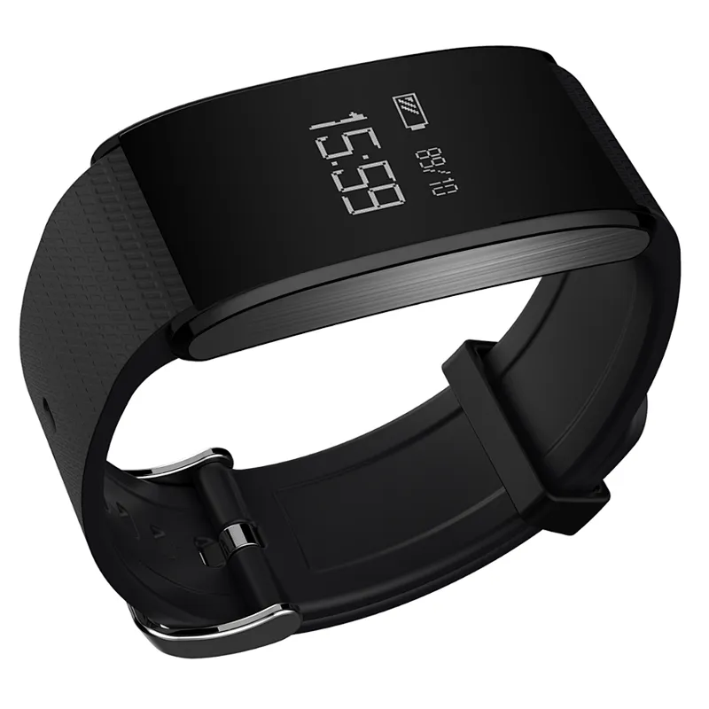 Heart rate Blood Pressure monitor Metal wristband waterproof sports A58 smart bracelet with remote camera