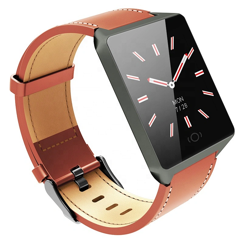 Hot Selling ck19 Relojes Intelligent Bluetooth Smart Sport Watch Leather Strap Magnetic Charging Waterproof Smart Bracelet
