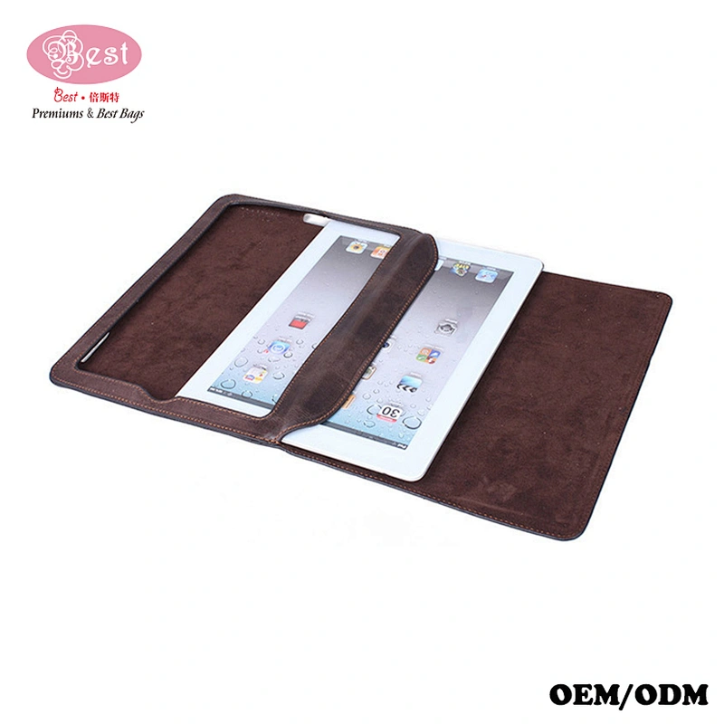 Handmade Pure leather case for mini iPad case with folding function