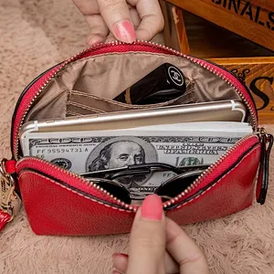 Ladies evening party branded fashion red clutch bag