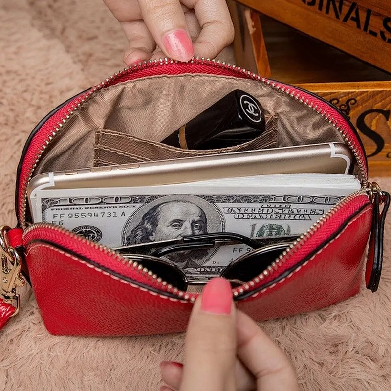 Ladies evening party branded fashion red clutch bag