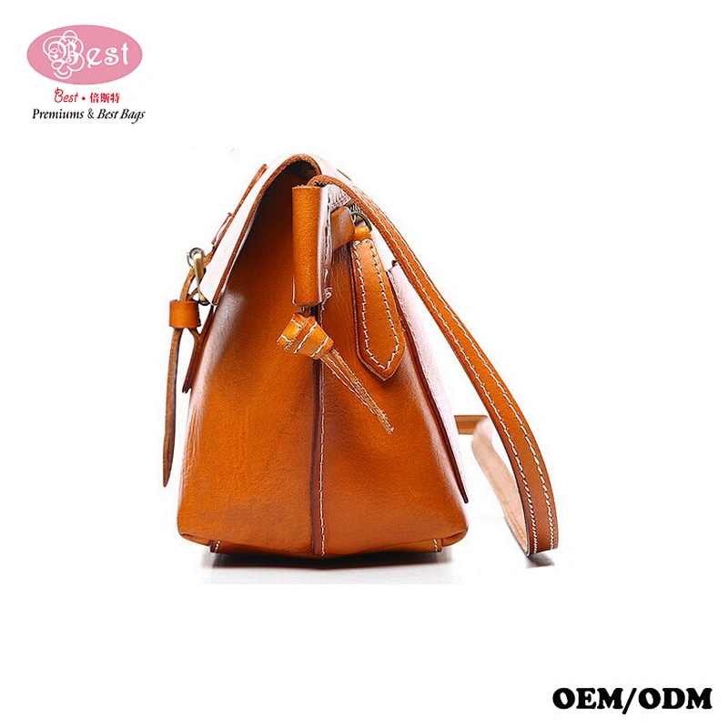 Leather Handbag Manufacturer 100% Pure Vegetable Tanned Leather Crossbody Bag Vintage Shoulder Bag Lady Handbag