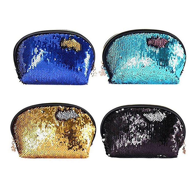 Factory Direct Sale Multifunction Glitter Sequin Makeup Storage Clutch bag Customized Cosmetic Bag