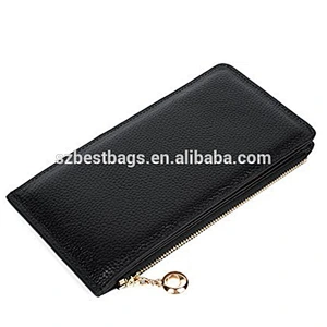 Black PU Multi-Functional Hot-selling RFID Anti-Magnetic Long Wallet
