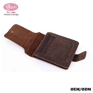 Wholesale Leather Purse Card Organizer Pouch Unisex Leather Wallets