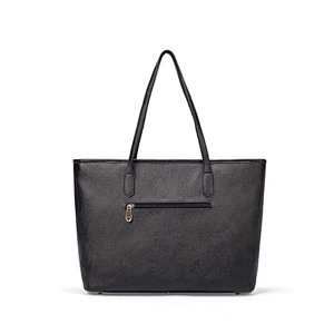 Online lady cheap black pu tote bag handbag from china for women girls