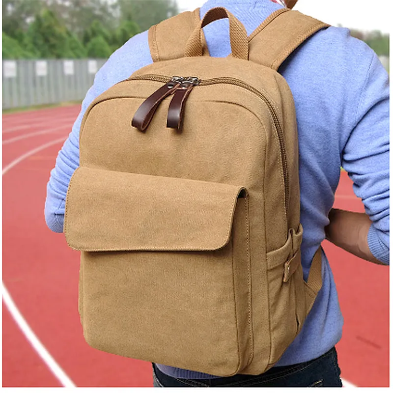 Modern popular universal daily teenager canvas schoolbag backpack school bag
