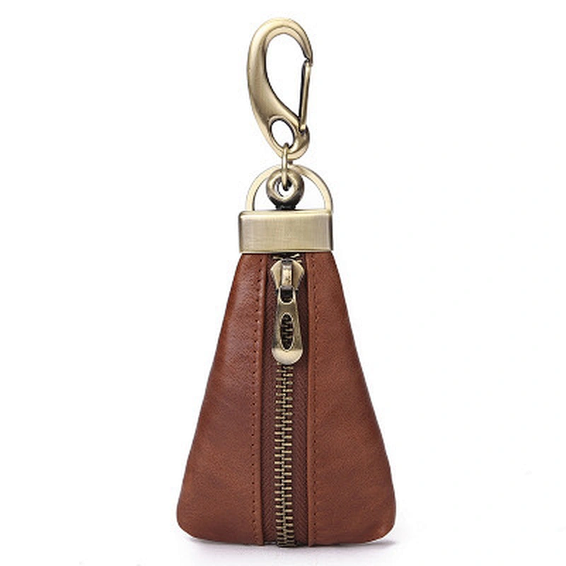 New Fashion Car Key Case,Zipper Key Pouch,Genuine Leather car Key Holder For Men