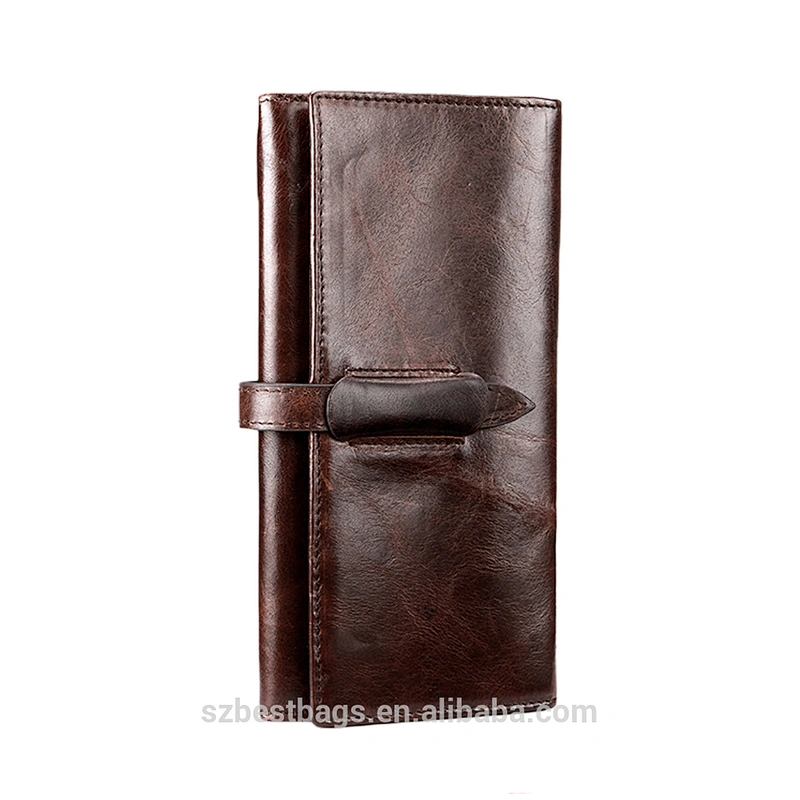 Vintage top grain leather Men's wallet ID Credit Card Holder Wallet