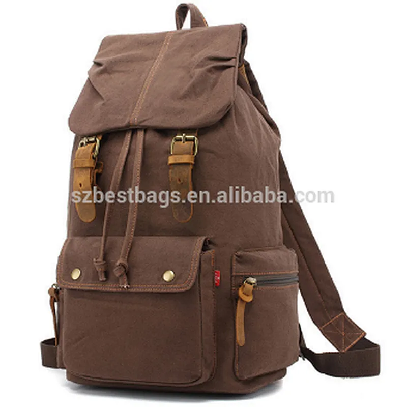 Outdoor travel shoulder backpack men women unisex daily canvas backpack vintage computer backpack