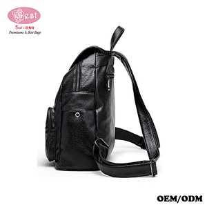 Fashion Shoulder School Bag Rucksack Women Girls PU Leather Backpacks