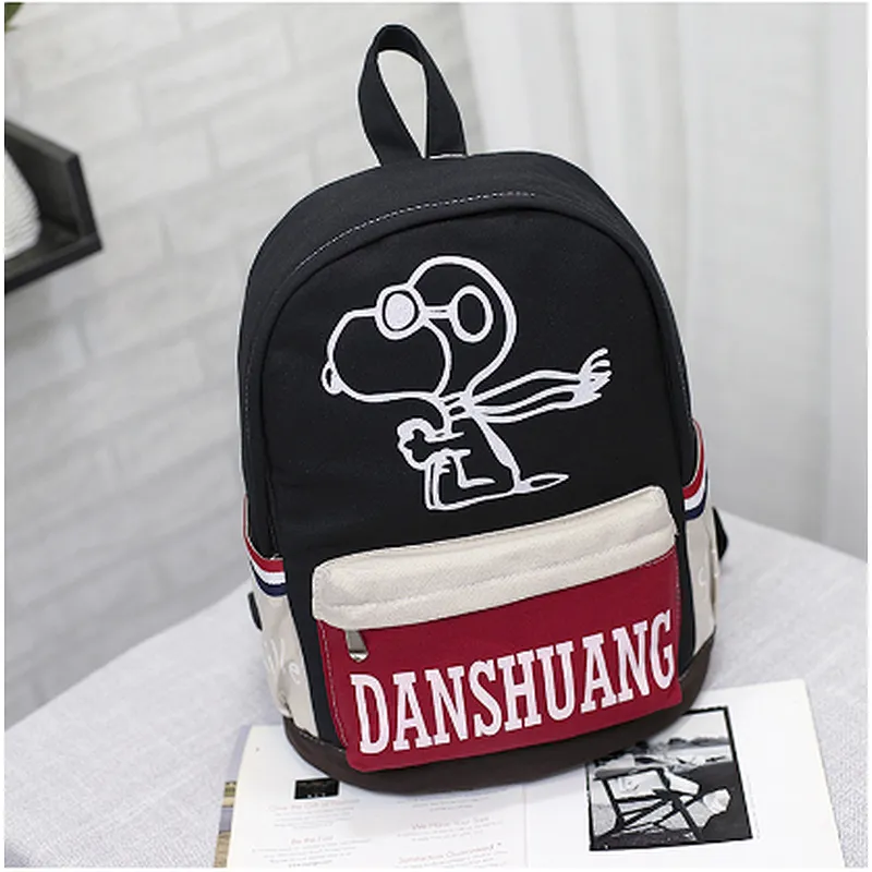 High quality fashion leisure custom print canvas school bags day backpacks made in china