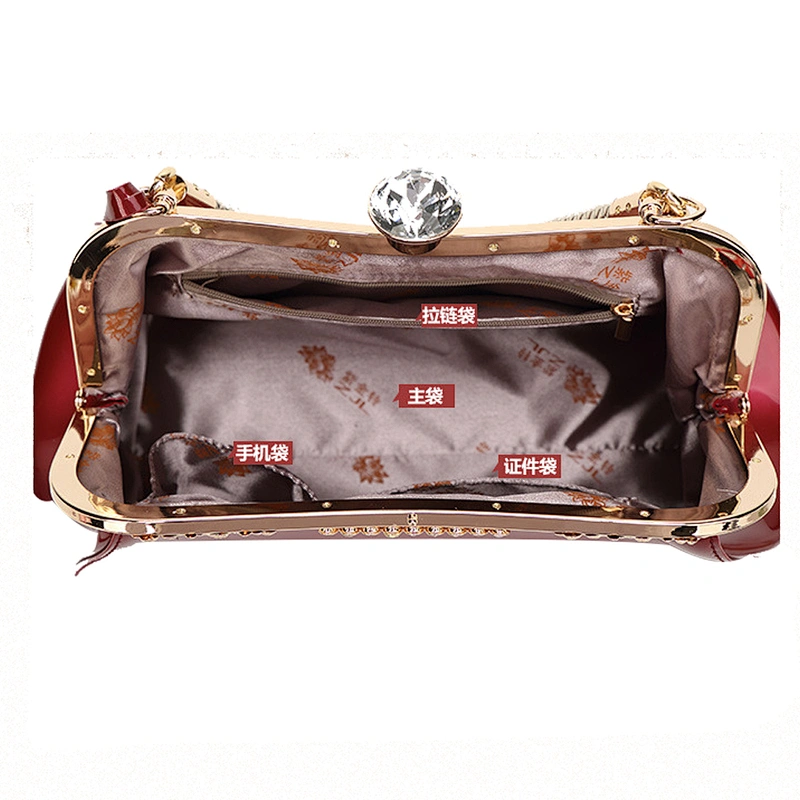 2019 elegant classic fashion patent leather handbag evening bag for women for feast or party